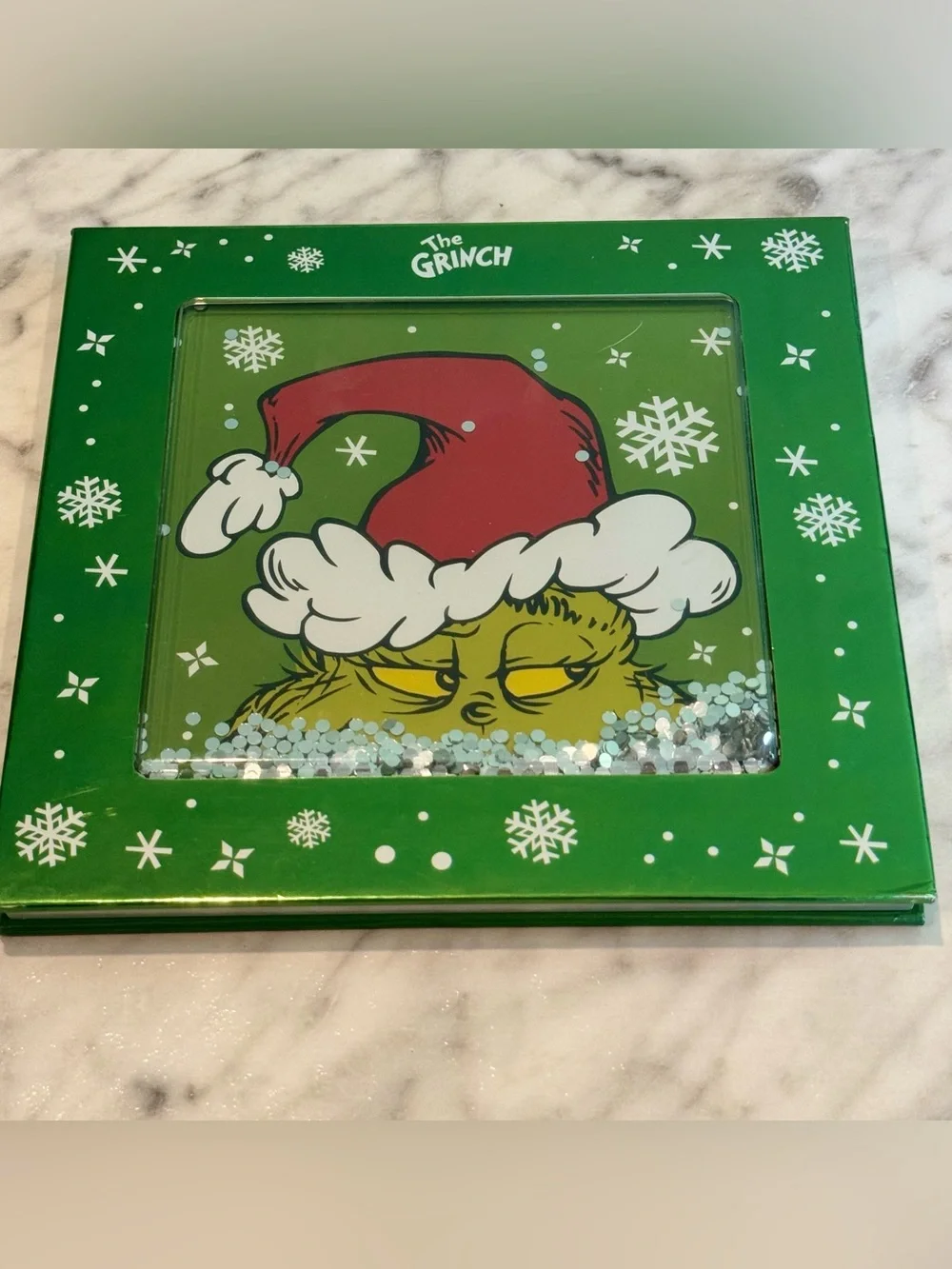 The Grinch Eyeshadow Palette Holiday Snow Globe Front NWOT